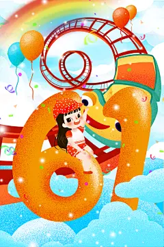 儿童节童真童趣儿童节插画