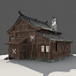 Chinese Old Wooden House 3d model - CGStudio