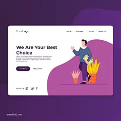 1654 @小文~~ 2.5D插画购物探险钓鱼办公潜水商务插画