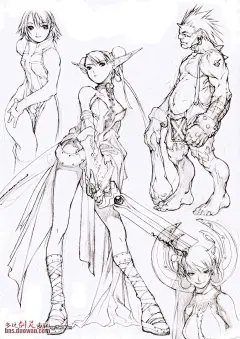金亨泰《剑灵》原画线稿