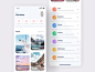 Travel App 03 product design images my list profile personal colorful card design icon trip travel tour interaction application app design mobile user experience user interface ux ui