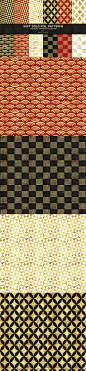 金箔几何图案背景纹理 Regal Geometric Gold Foil Patterns