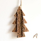 【掬涵】原木挂件树皮工艺品欧式花园圣诞吊饰创意猫头鹰松鼠麋鹿-淘宝网