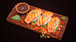 Stylized Salmon Nigiri Sushi - Unreal Engine