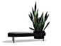 Bench with integrated planter ALBISOLA by Paola Zani