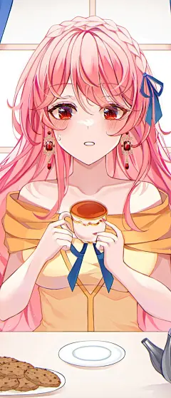 yulha  二次元少女  
动漫壁纸  喝咖啡