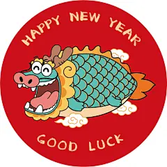 哈哈龙2024生肖插画生肖IP卡通形象设计表情包手机壳壁纸