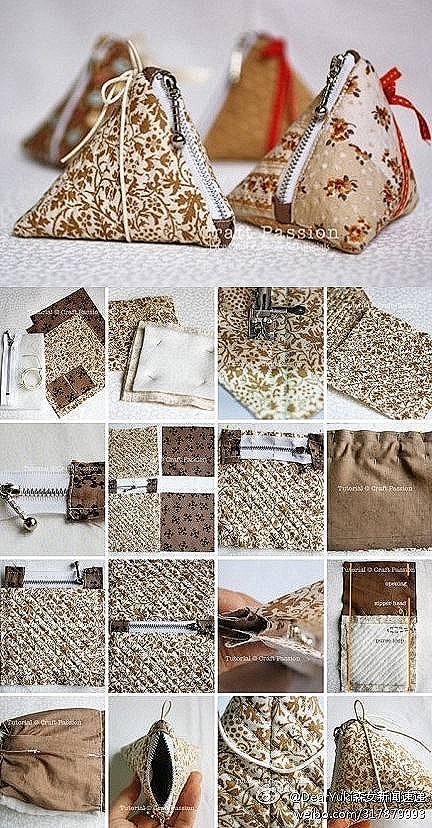 手工  动动手DIY一个粽子钱包 