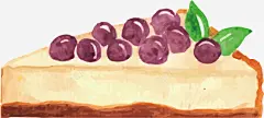 手绘水彩葡萄蛋糕矢量图 美食 草莓 蛋糕 西点 元素 免抠png 设计图片 免费下载 页面网页 平面电商 创意素材