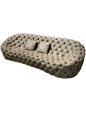 创意先生 后现代全拉扣真皮沙发异形设计师轻奢大户型沙发组合