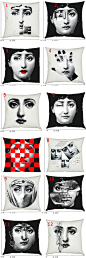 Fornasetti 表情抱枕 大爱 http://jadeit-design.taobao.com #沙发#