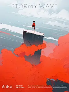 niji 5 | AI概念插画 - 乘风破浪