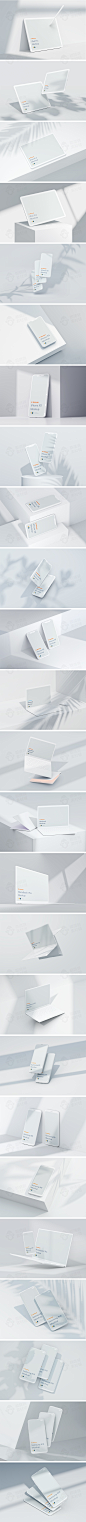 26款白色立体手机平板笔记本界面演示智能样机psd设计素材源文件