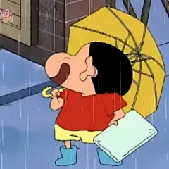 穿雨鞋躲雨并救了一只青蛙先生的新酱好可爱好有爱心（《蜡笔小新》S2EP756换洗衣物都没了）
