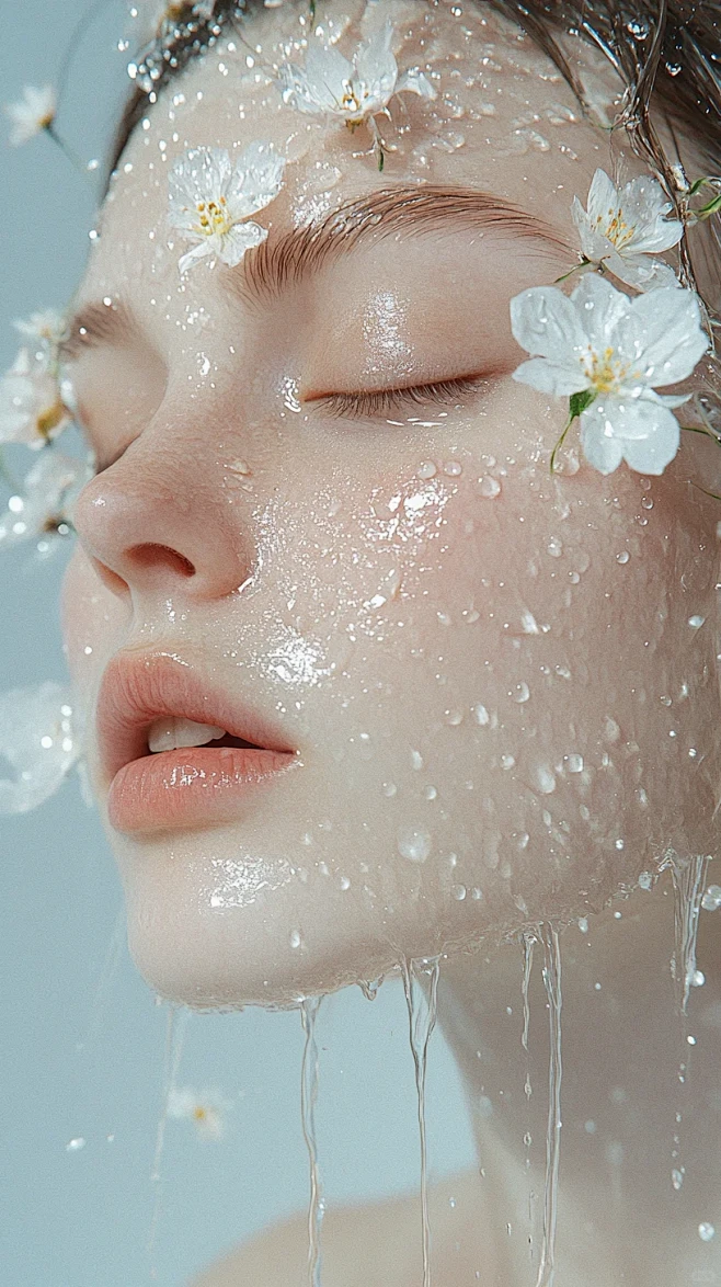 无水印分享丨深层补水丨护肤模特美业素材 - 小红书-花瓣网