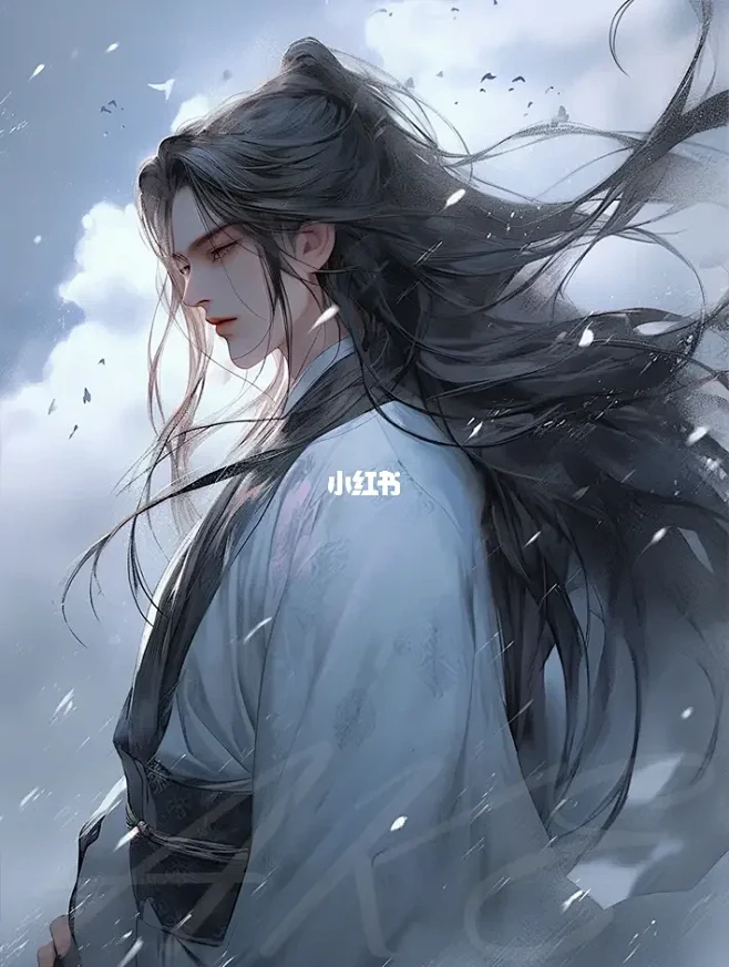 既然如此，我便不再打扰图片_手绘人物男图片素材-花瓣网