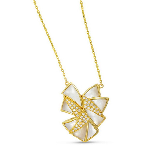 fredericsage母贝黄金吊坠