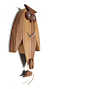 意大利LEGNOMAGIA“Owl Pendulum Clock ”原木+猫头鹰带钟摆挂钟-淘宝网