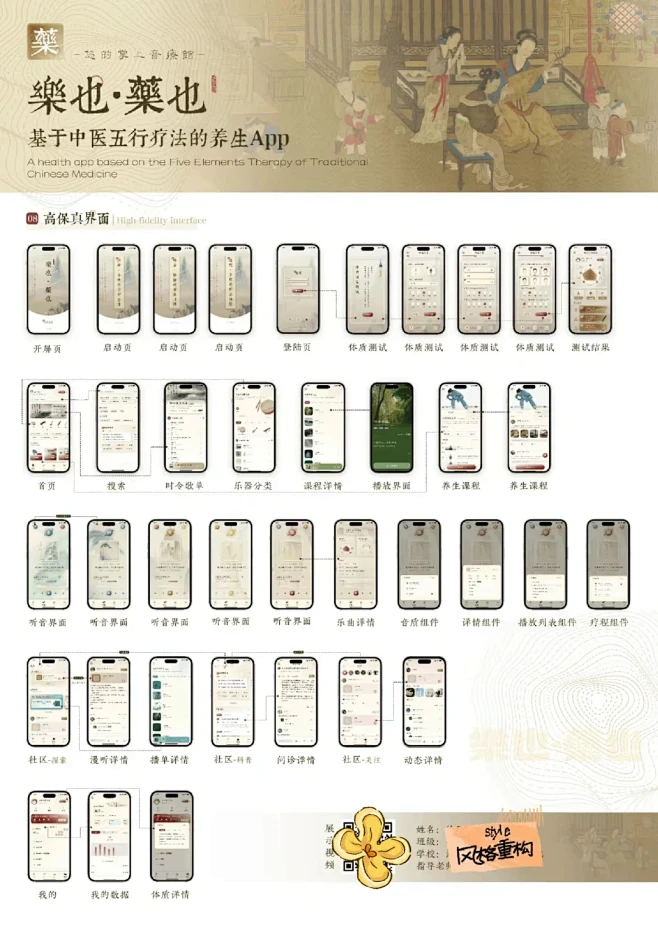 交互展板｜基于中医五音疗法的养生app - 小红书