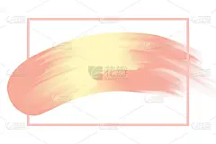 线框和笔刷绘制棕色和黄色水彩背景柔和柔和，艺术油漆笔刷纹理棕色亚克力笔画方形框，水彩框为标题标志销售