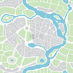 地图素材-花瓣网|陪你做生活的设计师 | 城市地图矢量插图。图片下载