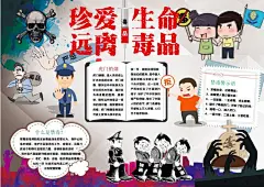 禁毒手抄报模板素材