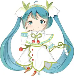 VOCALOID 初音未来 同人图 插画 壁纸 | ミク钥匙扣 | 半次元-第一中文COS绘画小说社区