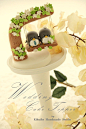 Custom Wedding Cake Topper -Handmade love penguin with love flower tree and a swing | Flickr - Photo Sharing!