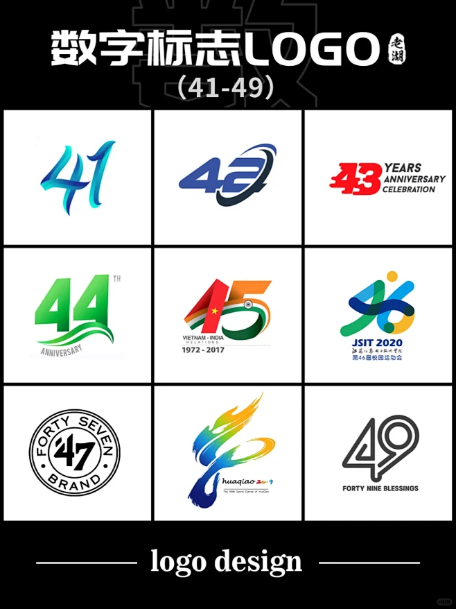 周年庆数字logo设计合集 - 小红书