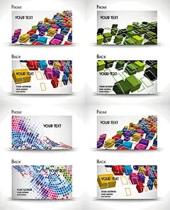 简约商用几何图形背景名片卡片矢量图下载-非凡图库