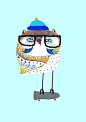 Owl Skater.Ashley Percival Illustrator