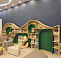 创意摩天轮半圆墙壁书柜幼儿园绘本馆满墙定制书架扇形图书展示架-淘宝网