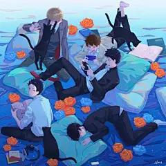 脑洞｜带有猫咪元素的二次元插画，每张都创意满满！