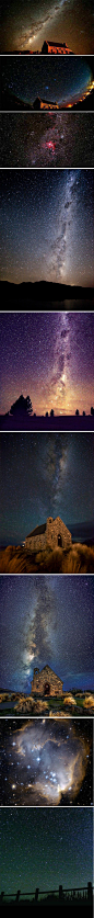 一起去旅行这是全世界星空最美的地方——新西兰的小镇特卡波，它将成为世界上第一个“星空自然保护区”。特卡波湖的星空静谧而璀璨，银河和大团星座清晰可见，令人仿佛置身于童话世界。