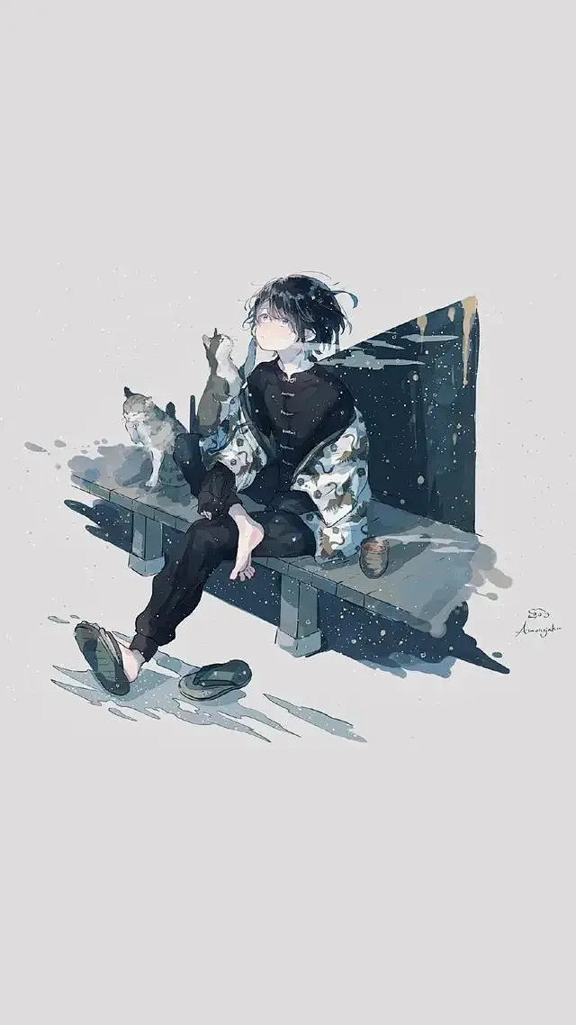 蓝色调系二次元壁纸少年蓝色调系二次元壁纸少年