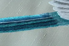 真丝手绘刺绣壁纸纯手工绘画后再手工手绣的墙布标准苏绣奢华墙纸-淘宝网