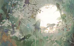 不仅是插画也是对生命的思考。作者 @Cathyinaba 巧妙的构图和魔法师般对光影的应用，为我们描绘出一幅幅充满灵气的画面，在醉心于画面美好之余，你是否也感受到了作者想要传达的内心世界？

绘画工具：iPad 绘图应用 Procreate

Procreate超话 #iPad画画# #画师推荐# #数字艺术# ​​​​