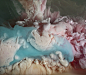 Kim Keever : don't you feel like you just want to dive head-first into these images? they're made by dripping paint from squeeze bottles into large tanks filled with water, carefully lit with colourful gels....
