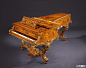 《Grand Pianoforte》文物的价值就是:能否代表一个时代的极致。这架“密恐症”的椴木钢琴是由George H. Blake制作于1840年的伦敦。琴面本着“能装饰的地方绝不放过”的原则，布满了木拼花、漆画、金属部件与贝母...当时全欧洲都崇尚对“路易十五风格”的复兴，这就是比巴洛克更加颓废和繁琐的洛可可。
