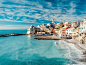 意大利渔村美丽的蓝天碧海和欧洲建筑景物电脑高清壁纸下载