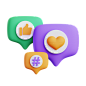 Social Media 3D Icon