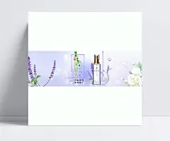 淘宝护肤品海报设计|美丽密码,唤醒肌肤,唯美夏天,遇见好时光,护肤品海报,化妆品海报,紫色,1920*600像素,淘宝全屏海报,PSD素材