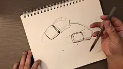 【手绘教程28】黑铅画耳机！工业设计师必备草图快速表现手法~ - 普象网