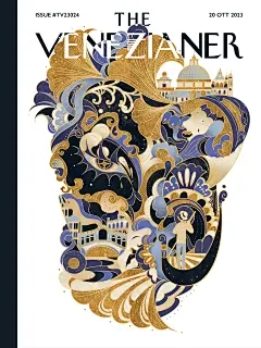 给威尼斯人The Venezianer杂志画的封面插画