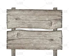 木制标志在白色的背景与剪切路径