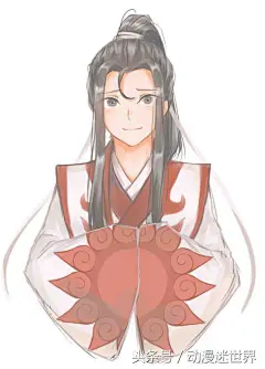 动漫人物手绘插画涂鸦，二次元古风少年，甜腐系列，男男，耽美图片，魔道祖师萌图