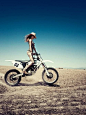 Lady cowboy biker: so much win in this shot.