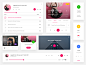 Music App ui kit - Material : Just exploring colors and material elements. Hope you like it.Happy Monday.