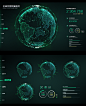 Data visualization large screen -FUI-HUD