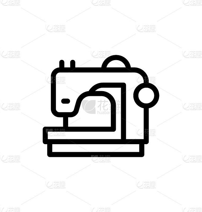 缝纫机图标，矢量，设计潮流